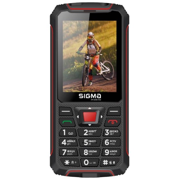 Мобільний телефон Sigma X-treme PR68 Dual Sim (Чорний / Червоний) Мобільний телефон Sigma X-treme PR68 Dual Sim (Чорний / Червоний)
