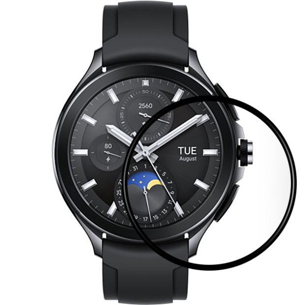 Захисне скло 5D Xiaomi Watch 2 Pro Чорне Захисне скло 5D Xiaomi Watch 2 Pro Чорне