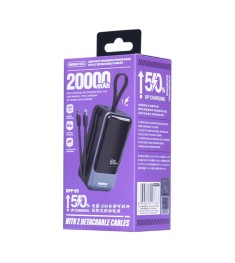 PowerBank Remax RPP-59 20000mAh 65W + 60W PD + QC (Сірий)