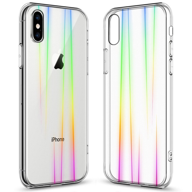 Силіконовий 3D Градієнтний Чохол для Apple iPhone XS Max (Прозорий)