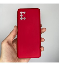 Силіконовий чохол Original Samsung Galaxy A51 (2020) (ShutCam) (Темно-червоний)