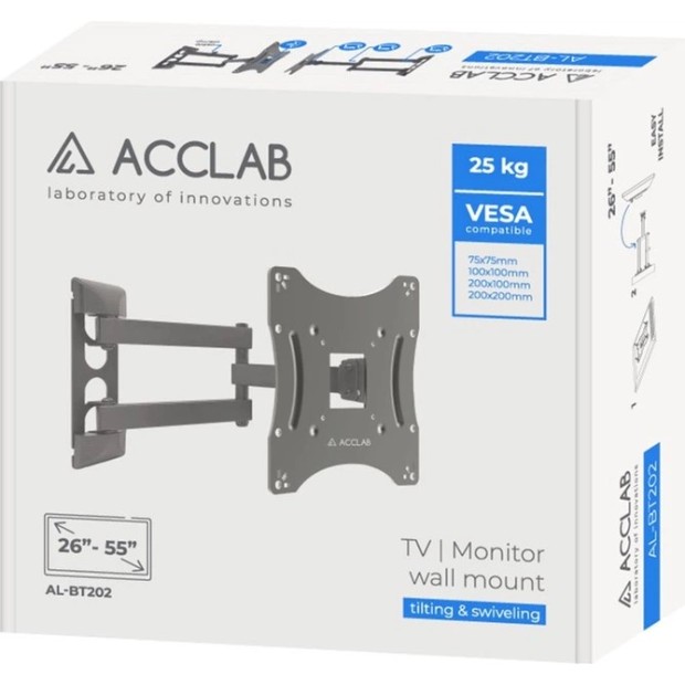Кронштейн для телевизора и монитора ACCLAB BT202 (26-55