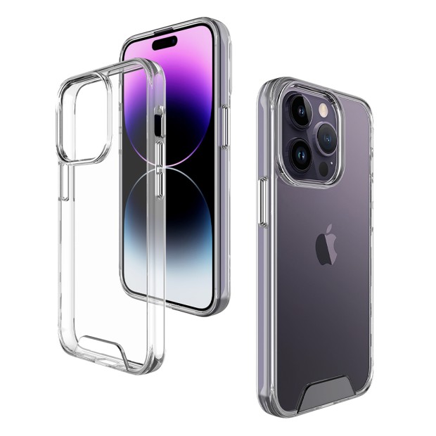 Силіконовий чохол Space Case для Apple iPhone 14 Pro Max (Прозорий)