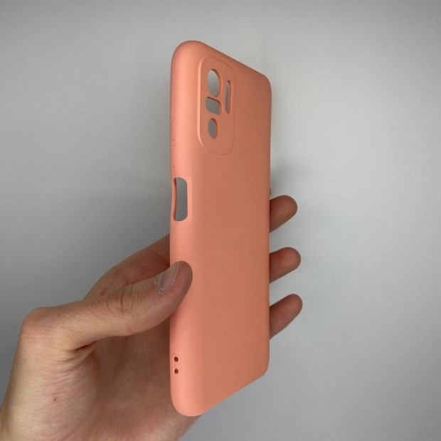 Силіконовий Original 360 чохол для Xiaomi Redmi Note 10  /  Note 10S (ShutCam) (Персиковий)