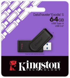 USB 3.2 флеш-накопитель Kingston DataTraveler Exodia S DTXS 64Gb