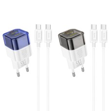СЗУ-адаптер Hoco C125A PD20W 1Type-C (Белый/Синий)