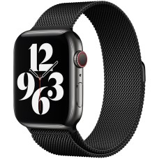 Ремешок Milanese Loop Apple Watch 42 / 44 / 45 / 49 mm (Black)