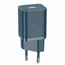 СЗУ-адаптер Baseus Super Si Quick Charger 20W PD QC EU (Type-C) (Синий) CCSUP-B03