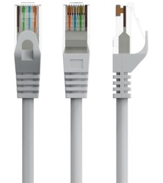 Патч-корд Cablexpert PP6U-1M Cat.6 (1 м) (Сірий)