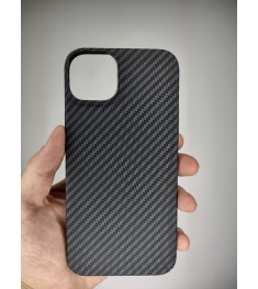 Чехол-накладка Carbon MagSafe для Apple iPhone 15 Plus (Чёрный)