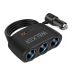 Walker WSC-21 адаптер для автомобіля (3 прикурювача  /  1 USB 2.1  /  1 Type-C) (Чорний)