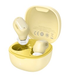 Беспроводные наушники-гарнитура вакуумные Baseus Bowie Encok WM01 (Yellow)