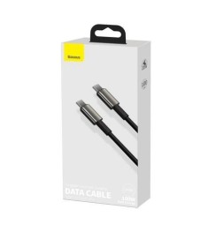 USB-кабель Baseus Tungsten Gold 100W (1m) (Type-C to Type-C) (Чорний) CATWJ-01