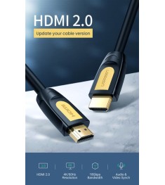 Кабель UGREEN HD101 HDMI - HDMI (1m) (Yellow/Black)