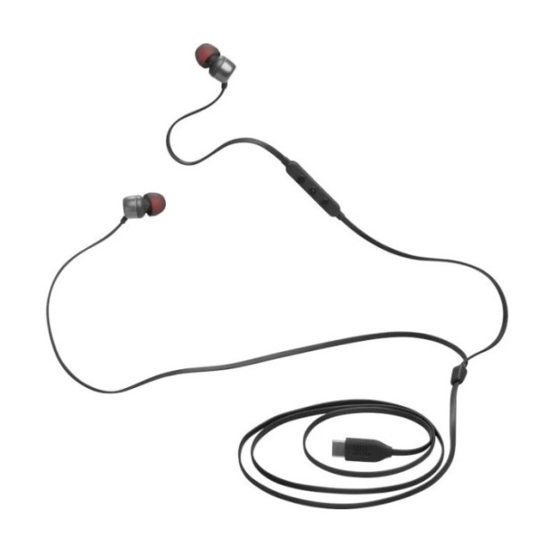 Дротові вакуумні навушники-гарнітура JBL Tune 310C (Type-C) (Чорні) JBLT310CBLK K