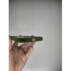 Силіконовий оригінальний чохол круглої форми для Apple iPhone 13 Pro (46) Темно-зелений