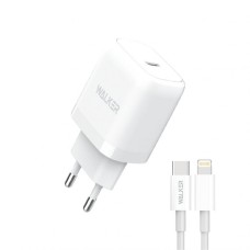 СЗУ-адаптер Walker WH-63 20W (1Type-C) + кабель Type-C - Lightning (Білий) СЗУ-адаптер Walker WH-63 20W (1Type-C) + кабель Type-C - Lightning (Білий)