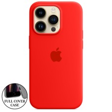 Original Round Case для Apple iPhone 14 Pro з силікону (05) в кольорі Product RED