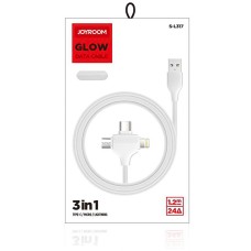 USB-кабель Joyroom S-L317 3 в 1 (Lightning / MicroUSB / Type-C) (Белый)