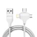 USB-кабель Joyroom S-L317 3 в 1 (Lightning  /  MicroUSB  /  Type-C) (Білий)