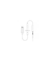 Перехідник XoKo Lightning to 3,5 мм + мікрофон (Білий) OPT-MH020