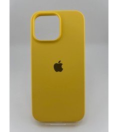 Силіконовий оригінальний круглий чохол Apple iPhone 16 Pro Max (13) Жовтий (Уцін..