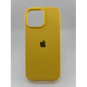 Силикон Original Round Case Apple iPhone 16 Pro Max (13) Yellow (Уценка) (Категория 1)