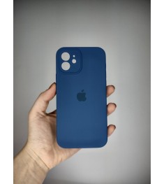 Оригінальний силіконовий чохол RoundCam для Apple iPhone 12 (22) синій кобальт