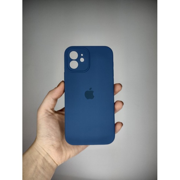 Оригінальний силіконовий чохол RoundCam для Apple iPhone 12 (22) синій кобальт