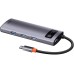 Перехідник USB HUB Baseus Baseus Metal Gleam Series 5-in-1 CAHUB-CX0G (Сірий)