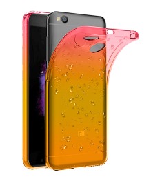 Силикон Rain Gradient Xiaomi Redmi 4x (Розово-желтый)