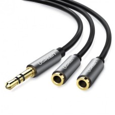 Сплиттер UGREEN AV123 3.5mm - 2 x 3.5mm (20cm) (Black) (10532)