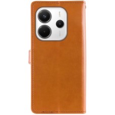 Чехол-книжка Dux Leather Xiaomi Redmi Note 14 4G (Коричневый)