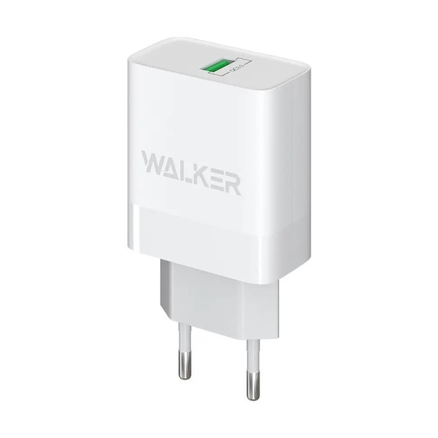 Walker WH-35 3A 18W (1USB) Charger Adapter + MicroUSB Cable (White)