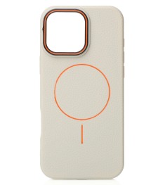 Накладка Beats зі шкіряною текстурою MagSafe для Apple iPhone 16 Pro (натуральни..