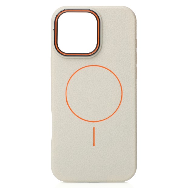 Накладка Beats зі шкіряною текстурою MagSafe для Apple iPhone 16 Pro (натуральний титан)