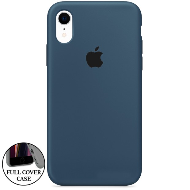 Силіконовий оригінальний чохол для Apple iPhone XR (09) Midnight Blue (Уцінка) (Категорія 1)