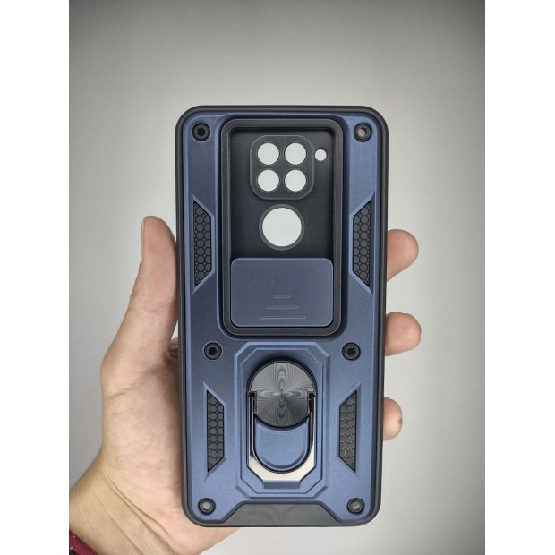 Чохол-бронь Ring Serge Armor Case для Xiaomi Redmi Note 9  /  Redmi 10X (ShutCam) (Синій)