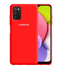 Силикон Original 360 Case Logo Samsung Galaxy A03S (Красный)