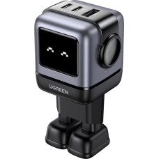 СЗУ-адаптер UGREEN CD361 65W Robot Gan (1USB / 2Type-C) (Grey) (25685B)