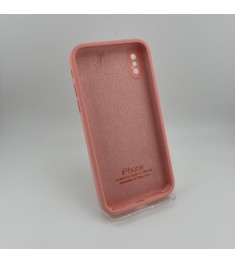 Силикон Original Square RoundCam Case Apple iPhone X / XS (36) Candy Pink