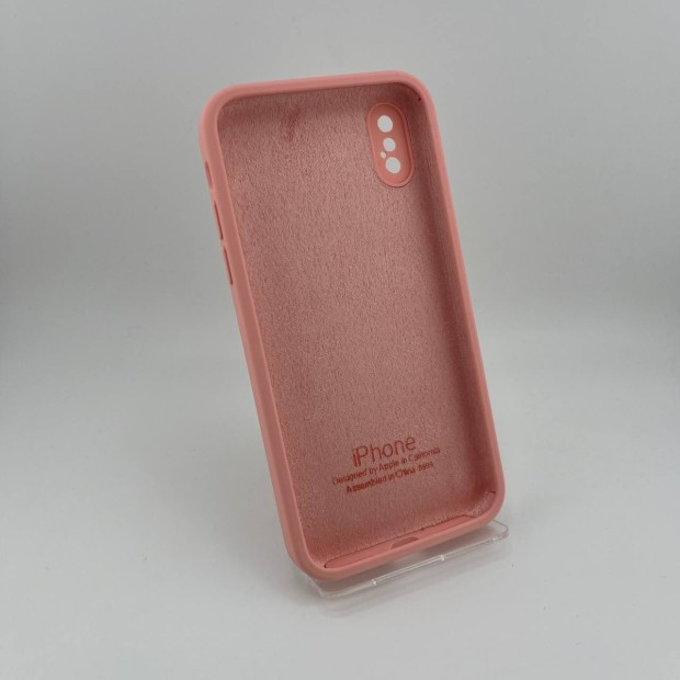 Силикон Original Square RoundCam Case Apple iPhone X / XS (36) Candy Pink