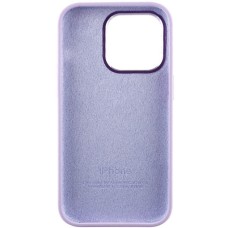 Силіконовий оригінальний круглий чохол для Apple iPhone 15 Pro (15) бузковий