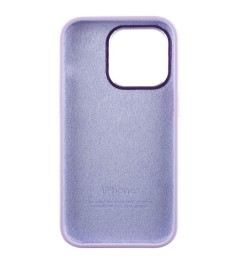 Силіконовий оригінальний круглий чохол для Apple iPhone 15 Pro (15) бузковий