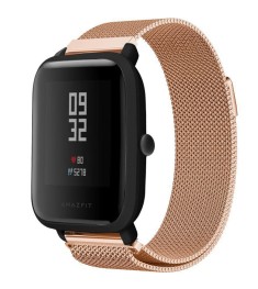 Ремешок Milanese Loop Xiaomi Amazfit Bip 22мм (Розовое Золото)