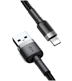 USB-кабель Baseus Cafule 2A (3м) (Lightning) (чорний) CALKLF-RG1