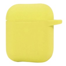 Чехол для наушников Full Silicone Case Logo Apple AirPods 1/2 (63) Canary Yellow
