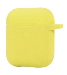 Чехол для наушников Full Silicone Case Logo Apple AirPods 1/2 (63) Canary Yellow..