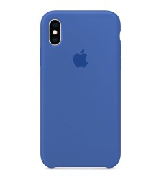 Оригінальний силіконовий чохол Apple для iPhone XS Max (12) синій.