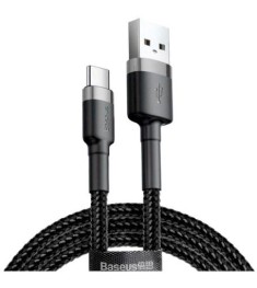 USB-кабель Baseus Cafule Special Edition 3A (1м) (Type-C) (Чорний / Сірий) CATKL..